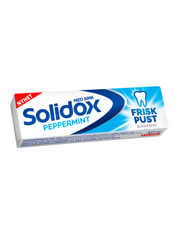 Solidox Frisk Pust Peppermint Tyggegummi. FOTO